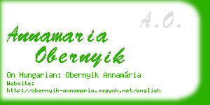 annamaria obernyik business card